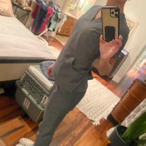 Figs xxs grey zamora jogger/top